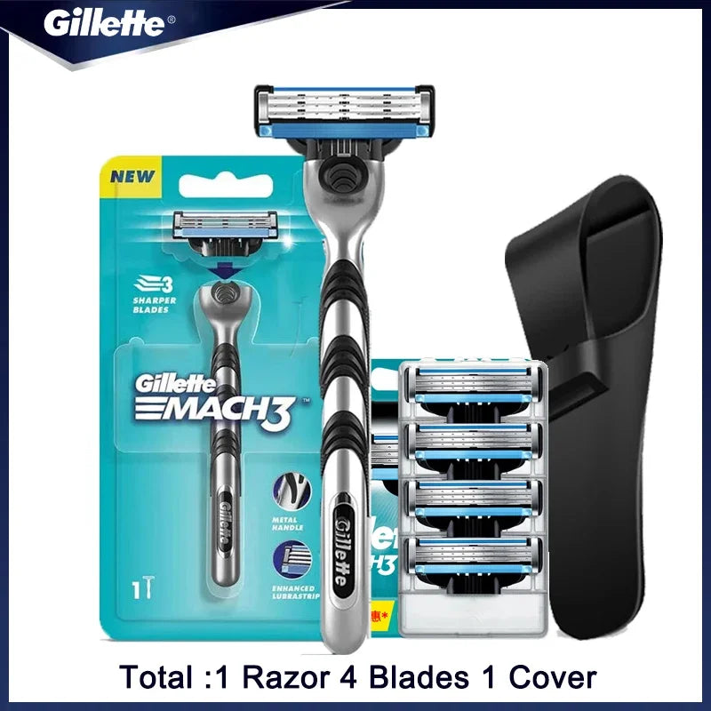 Genuine Gillette Mach 3 Manual Shaver For Men 3-Layers Blades Men's Razor Beard Shaving Hair Removal MACH 3 Shaver Razor