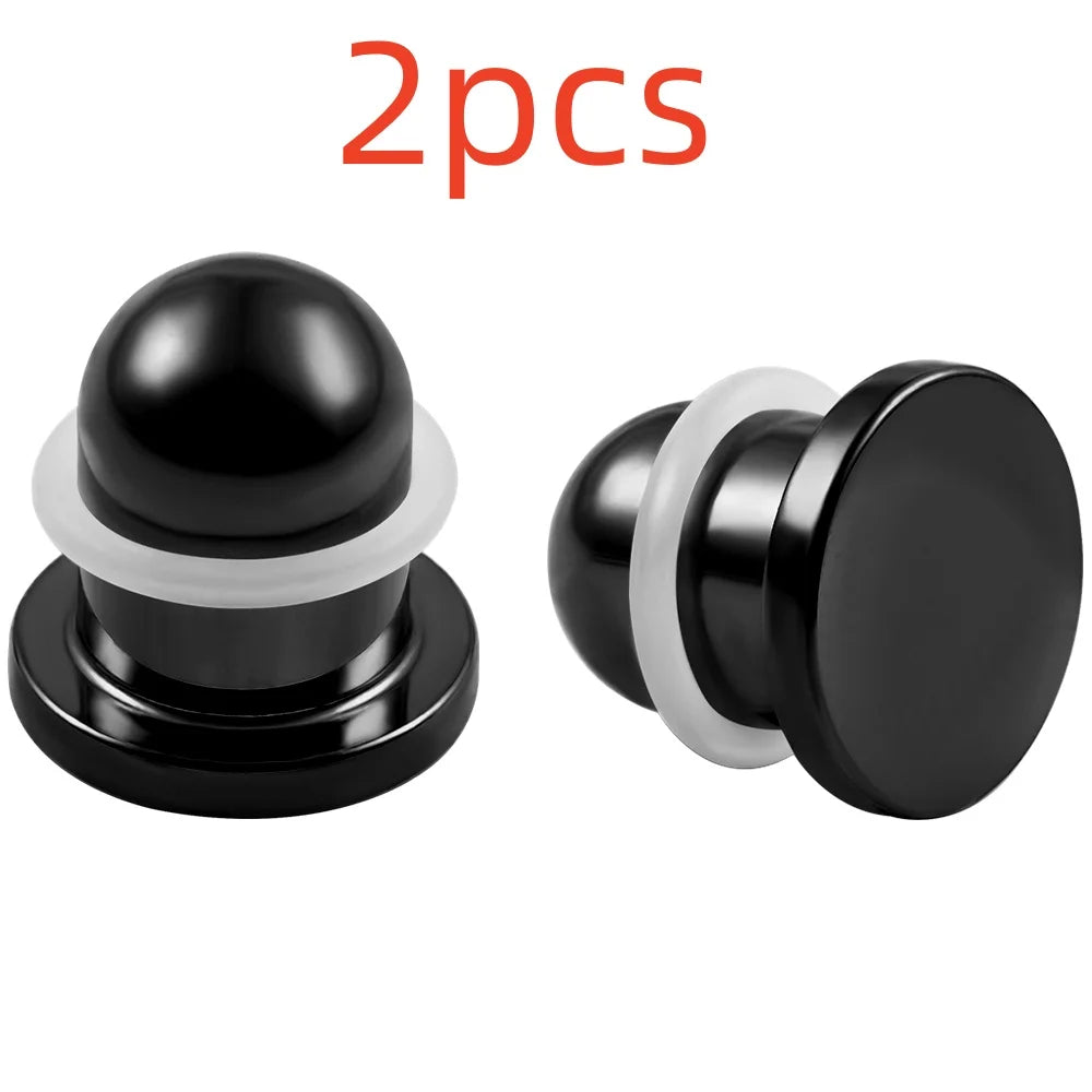 Comfy Dead Stretching Plugs in 0.5mm Increments Crazy Ear Gauges with Rubber Rings 316 Surgical Stainless Steel Body Jewelry