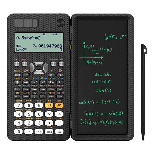 Solar Scientific Calculator - 417 Functions LCD Notepad - Professional Foldable Calculator for Students