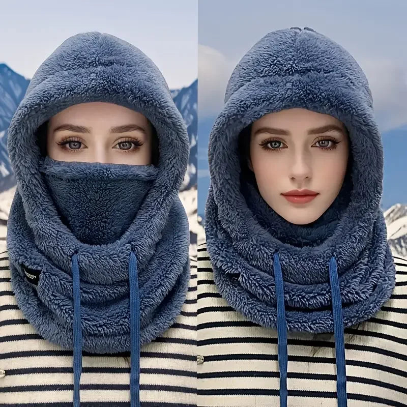 Winter Balaclava Ski Mask Warm Windproof Thickened Polar Fleece Neck Warmer Adjustable Thermal Anti-Cold Cycling Full Cover Mask