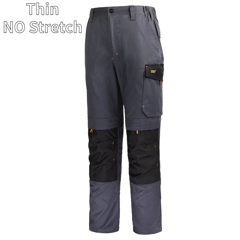 Summer Thin Cargo Pants Men's Multi-pocket Tear Resistance Stretch Trousers Outdoor Site Working Wear-resistant Pants Workwear