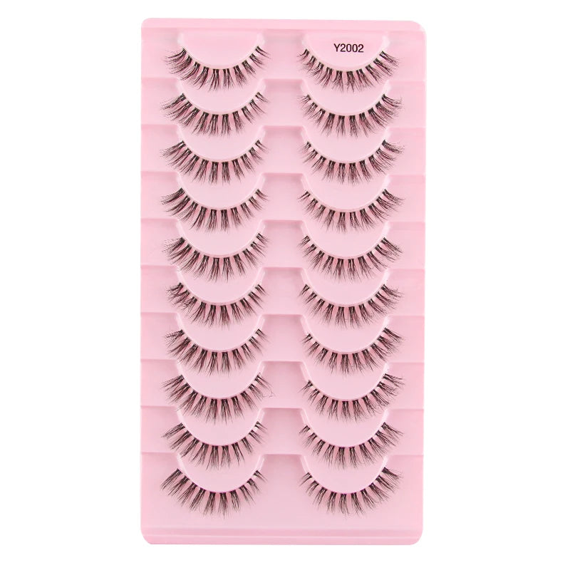 3/10Pairs Full False Eyelashes Natural Mink Lashes Dramatic Faux Cils Volume Eyelash Extension Fluffy Fake Eyelashes Makeup Tool