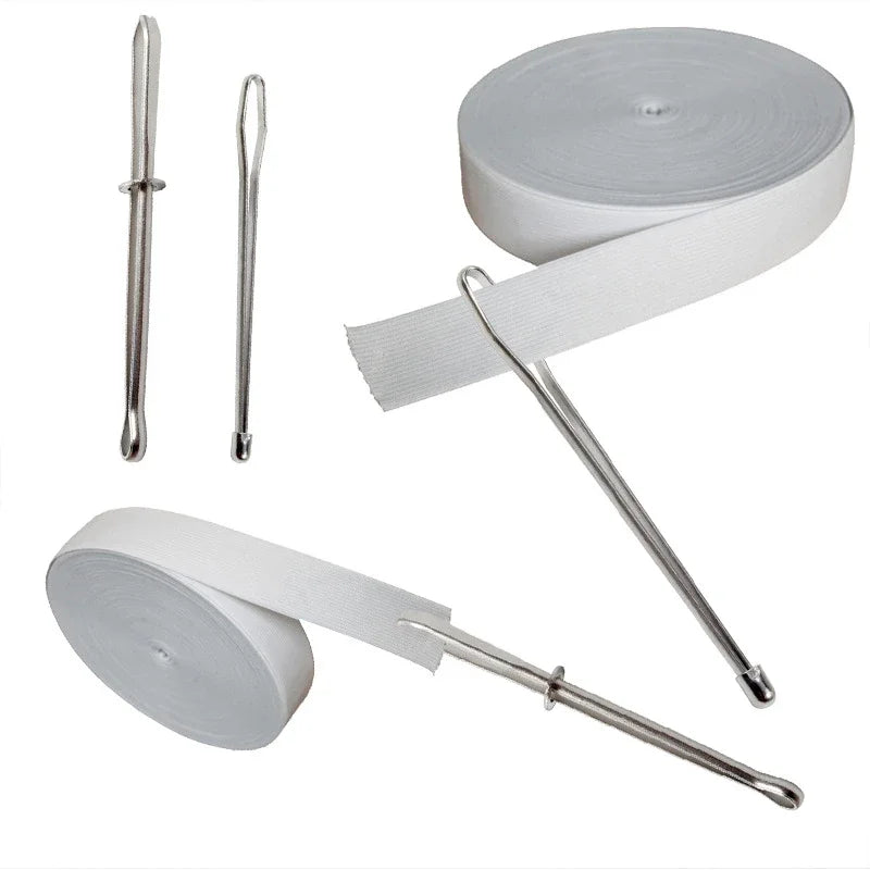 2/4pcs Stainless Steel Cited Clips Elastic Belt Wearing Rope Weaving Tool Bag Wrap Rope Wearing Sewing Accessories Sewing Tools