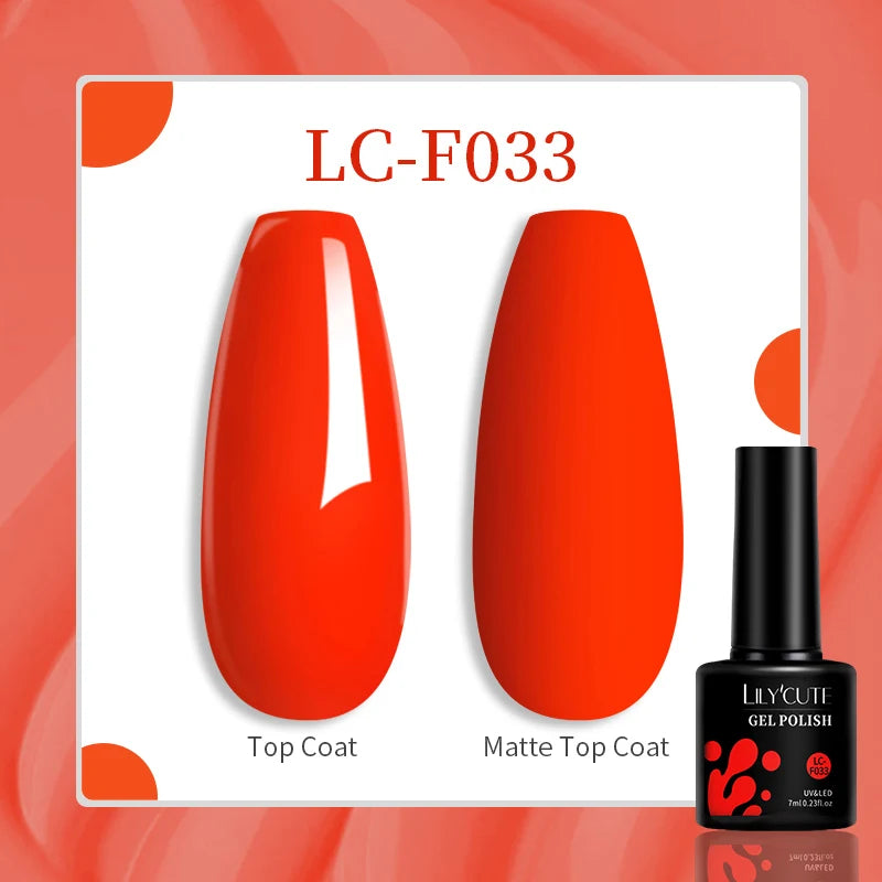 LILYCUTE Professional Gel Nail Polish - 7ml Long-Lasting UV/LED Nail Varnish