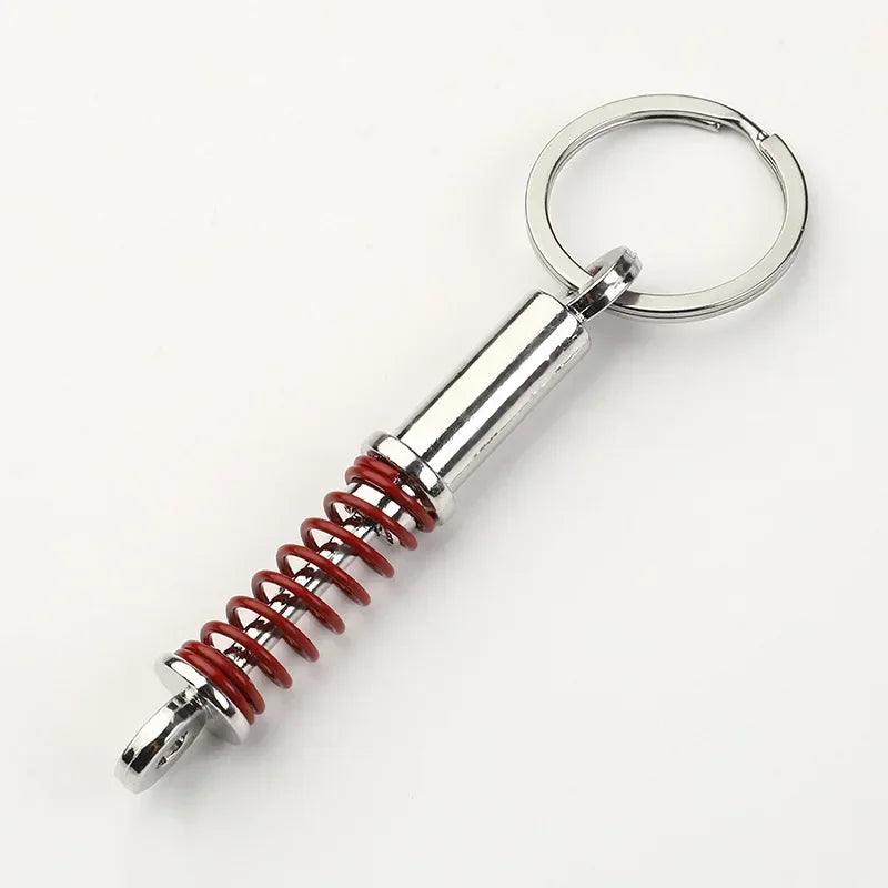 Automotive Gear Head Keychain - Speed Gearbox Keyring with Turbo Hub & Brake Disc Design