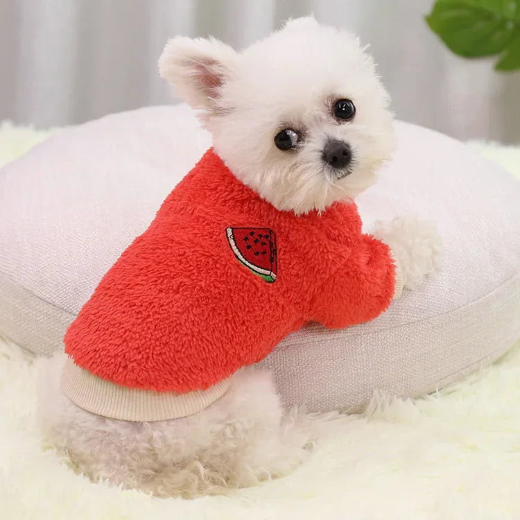 Premium Fleece Dog Hoodie - Warm Winter Coat for Small Dogs