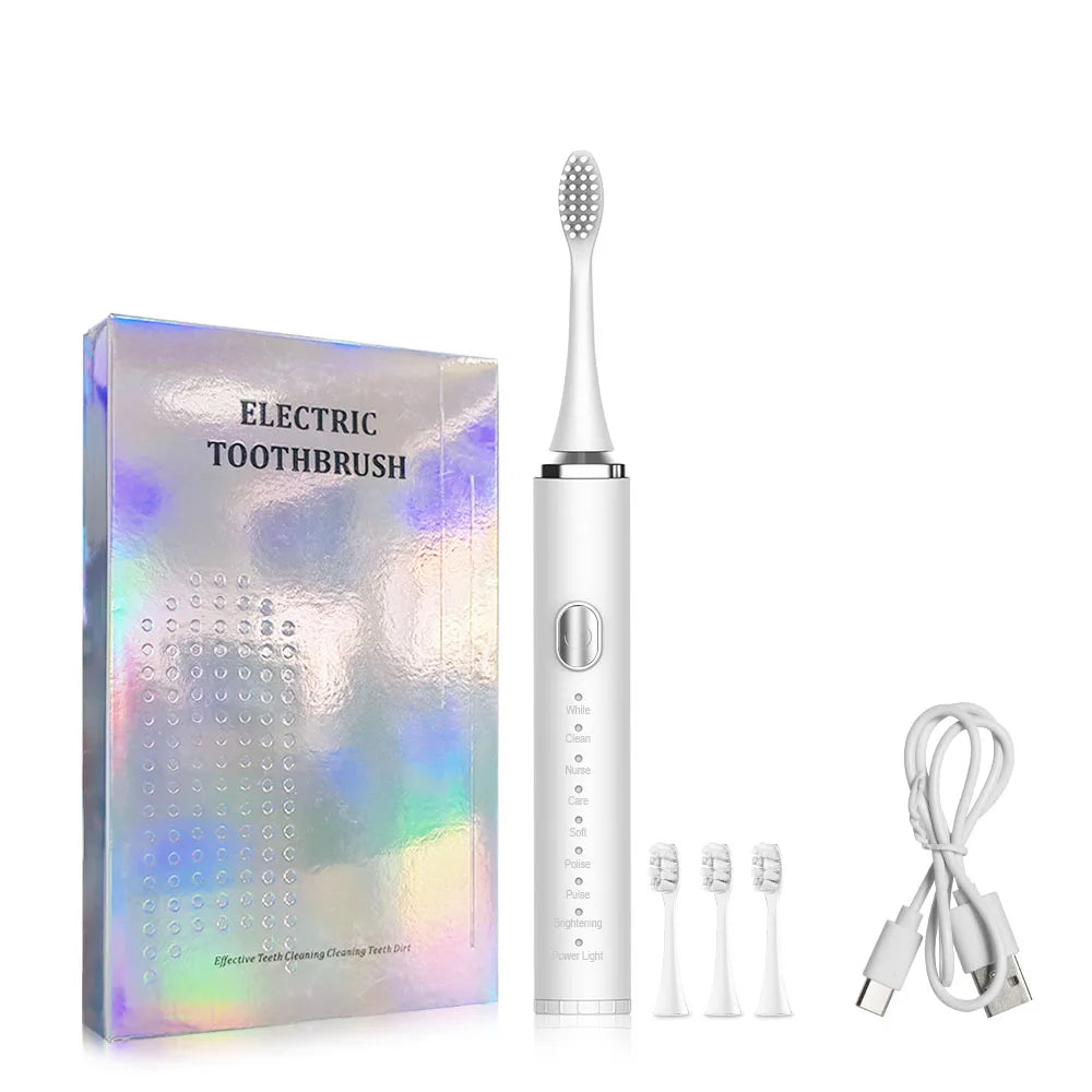 Sonic Electric Toothbrush - USB Rechargeable with Whitening Technology