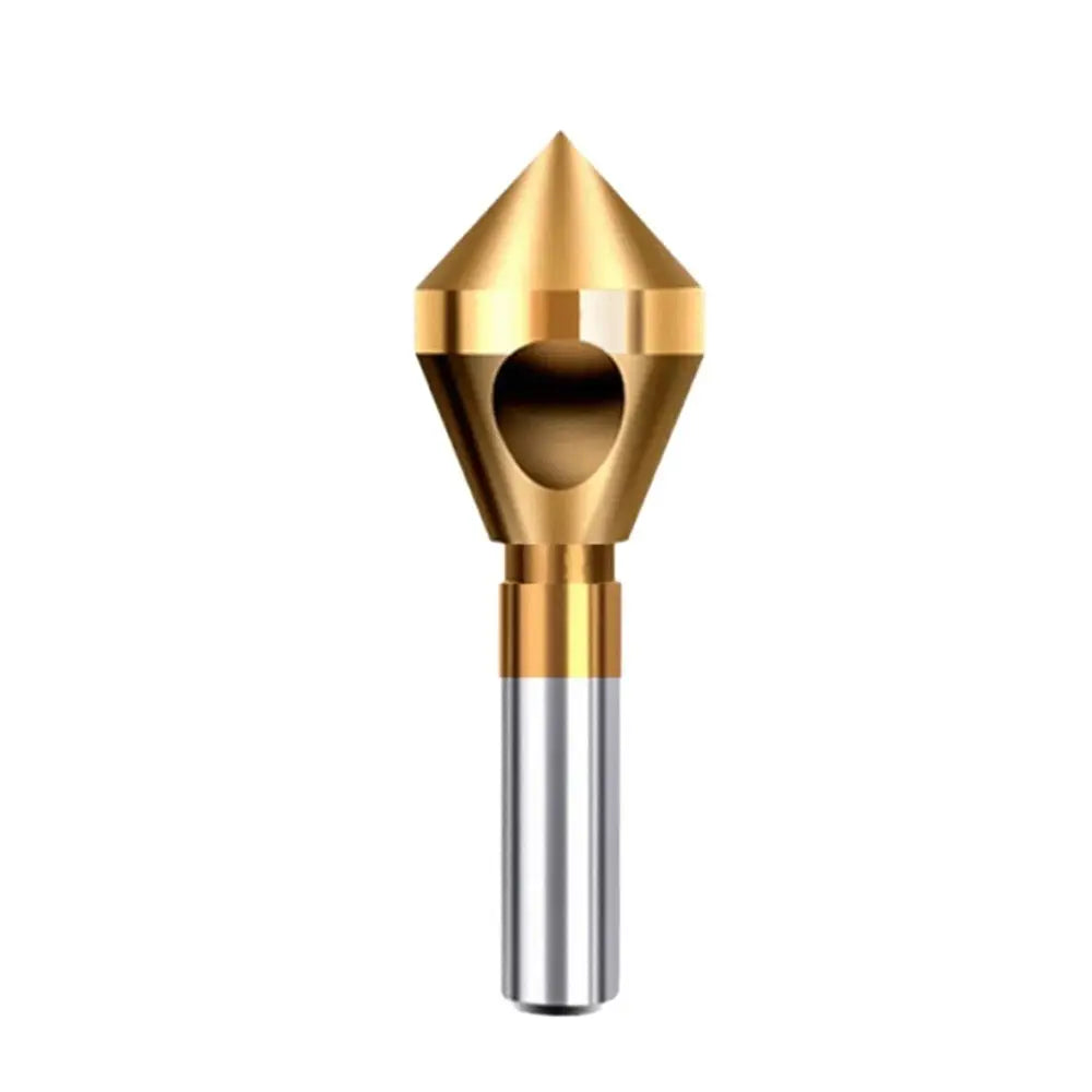 HSS Titanium Coated Countersink Drill Bit Set - 90° Deburring Chamfering Cutter for Metal
