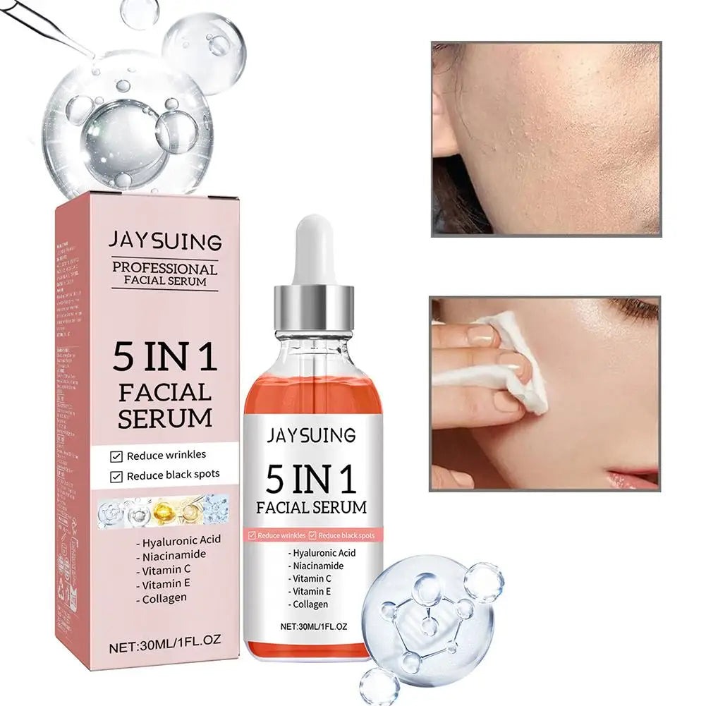5-in-1 Anti-Aging Face Serum with Vitamin C & Hyaluronic Acid