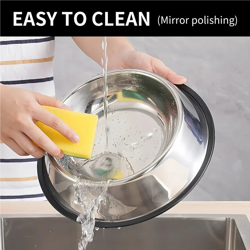 Premium Stainless Steel Pet Bowl - Durable Feeding & Drinking Bowl