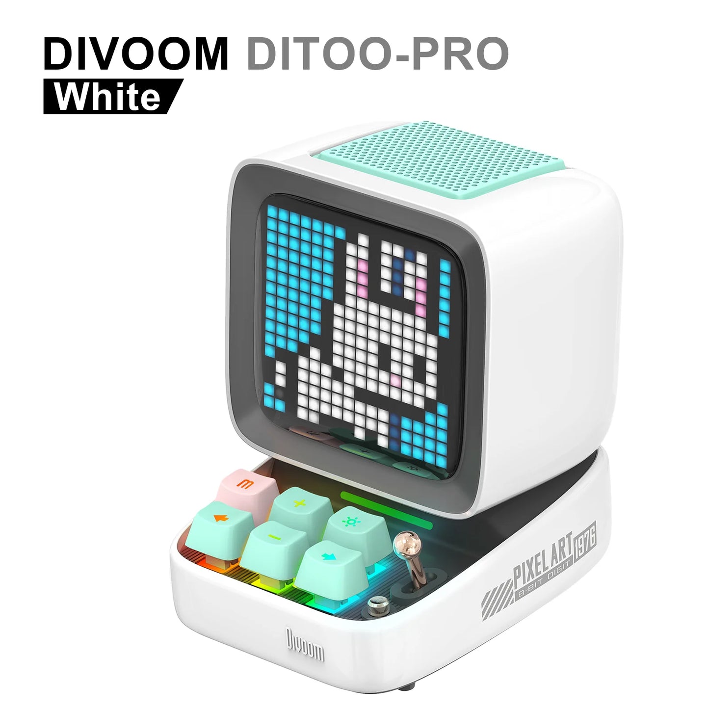 Divoom Ditoo-Pro Retro Pixel Art Bluetooth Speaker with LED Display & Alarm Clock