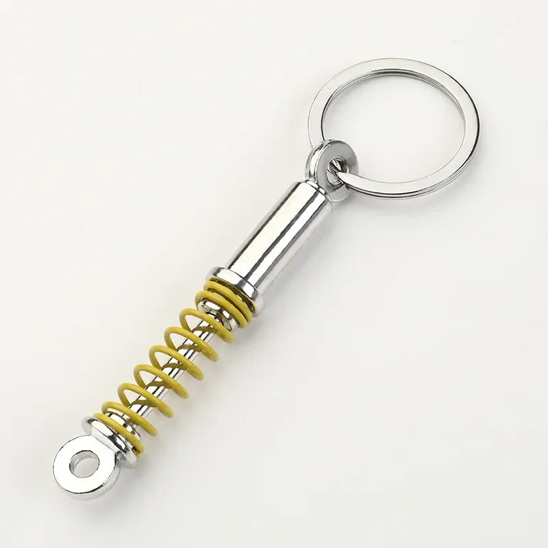 Automotive Gear Head Keychain - Speed Gearbox Keyring with Turbo Hub & Brake Disc Design