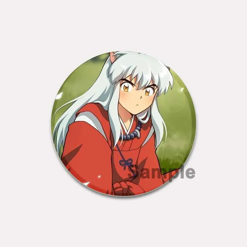 Comic Brooches about Sesshomaru and Rin,Cosplay Cartoon Badge Handmade Cute Enamel Pins for Backpack Clothes Collar Accessories