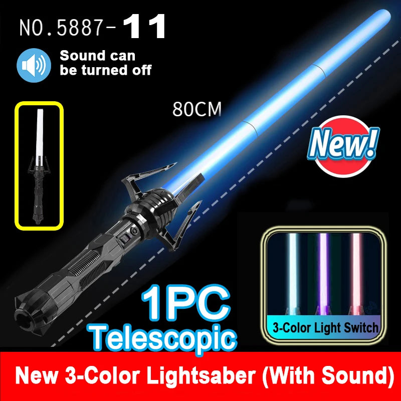 Premium RGB Lightsaber - 7 Color Changing LED Laser Sword with Sound