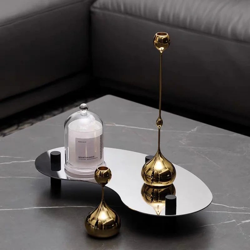 Luxury Gold Candle Holders, Elegant Candlestick For Wedding/Festival Dinner Table Centerpiece Decor Home Hotel Bar Ornaments
