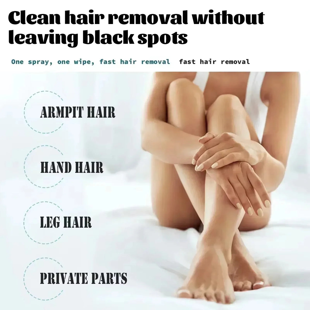 2026 New Natural Body Hair Inhibiting Spray Gentle Care Moisturizing Serum Slow Hair Growth for Thigh Armpit Chest Skin