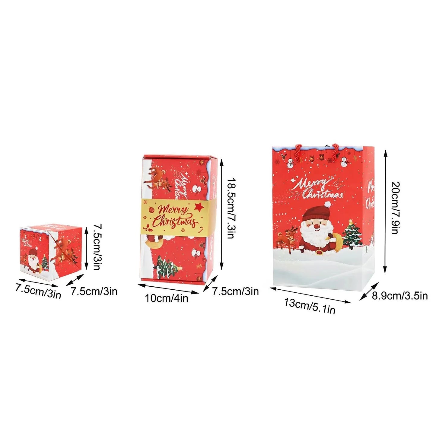Christmas Surprise Bounce Box, Birthday Creative Surprise Gift, Folding Bounce Red Envelope Gift Box with Gift Box Gift Bag