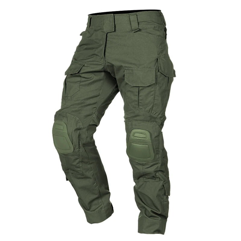 Men's Hunting Paintball Multicam Camouflage with Knee Pads Tactical Pants man Combat uniform Military Trousers Work clothing