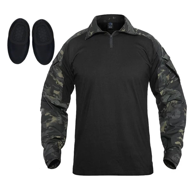 Men's Hunting Paintball Multicam Camouflage with Knee Pads Tactical Pants man Combat uniform Military Trousers Work clothing