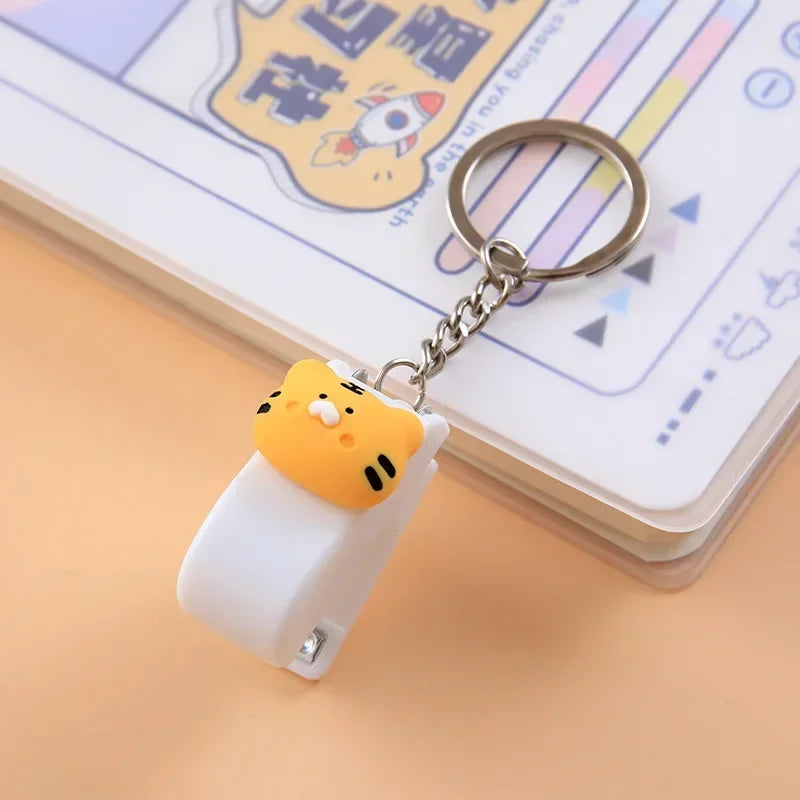 Mini Stapler Keychain - Kawaii Animal Design Portable Stapler for Students & Office