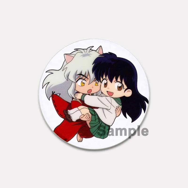 Comic Brooches about Sesshomaru and Rin,Cosplay Cartoon Badge Handmade Cute Enamel Pins for Backpack Clothes Collar Accessories