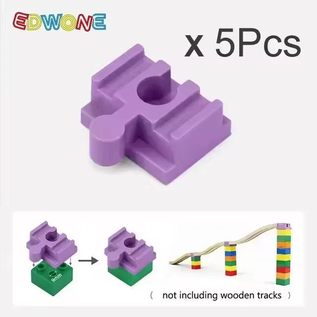 Kids Railway Toys Wooden Train Track Accessories Universal Plastic Blocks Clips Connectors Adapters fit for Brand Wooden Tracks