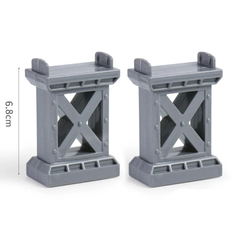 Wooden Train Track Accessories Universal Wooden Railway Tracks Bridge Parts Adapters Fit for All Brand Train Toys Birthday Gifts
