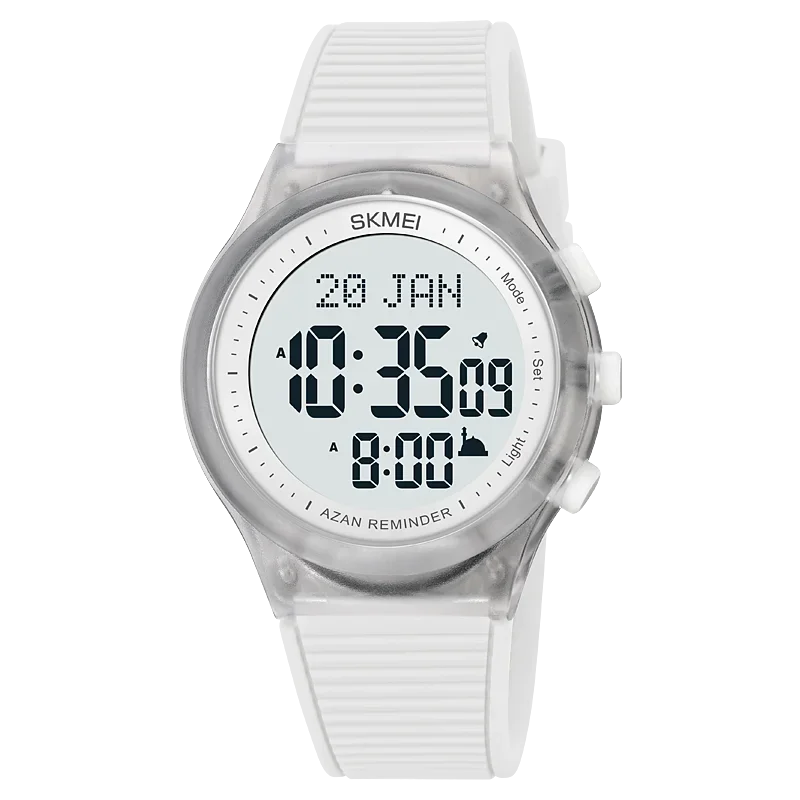 Skmei Watch For Prayer With Qibla Compass Adhan Alarm Hijri Islamic Wrist Reloj Hombre Back Light Muslim Azan Men Watches 1981