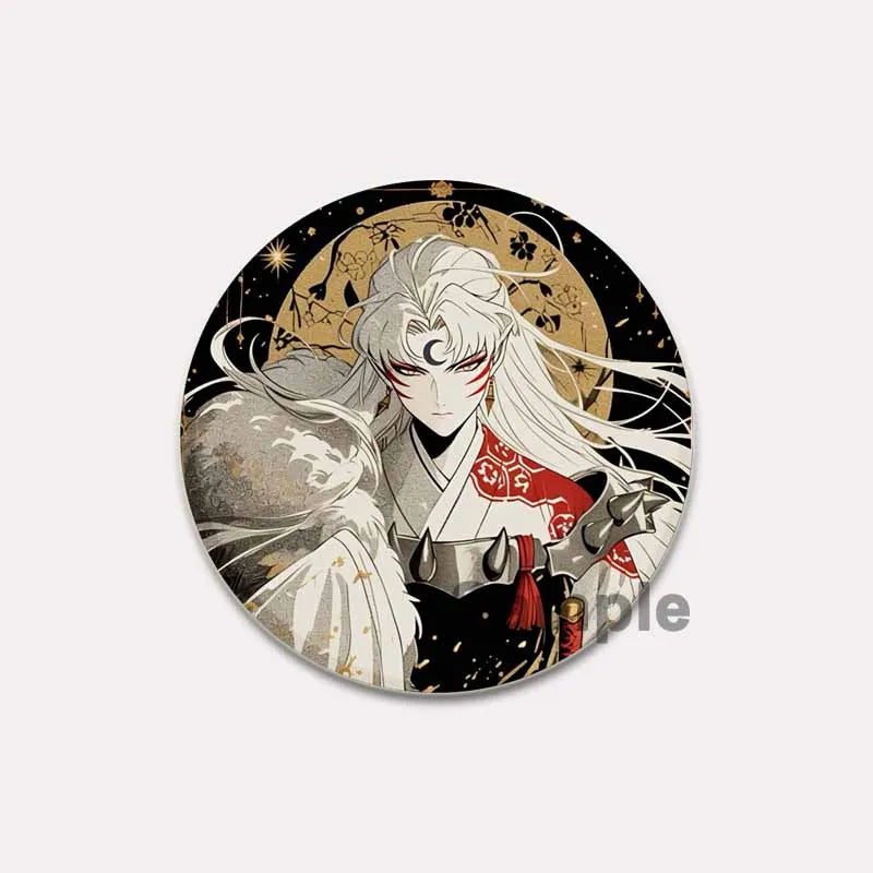 Comic Brooches about Sesshomaru and Rin,Cosplay Cartoon Badge Handmade Cute Enamel Pins for Backpack Clothes Collar Accessories