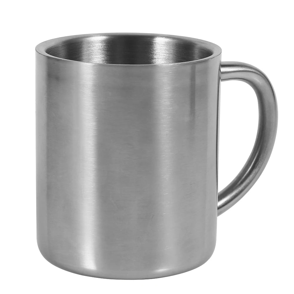 220ML Double Wall Stainless Steel Coffee Mug Portable Cup Travel Camping Tumbler Jug Coffee Tea Milk Cups Office Water Mugs
