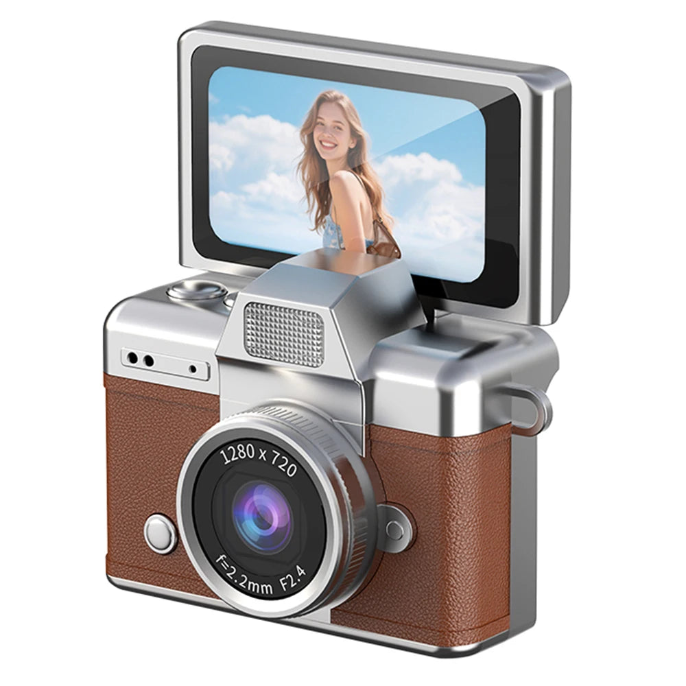 Mini Keychain Camera 1.47 Inch Flip Screen Digital CameraHD  Pocket Camcorder CCD for Kids Adults Gift for Birthdays New Year