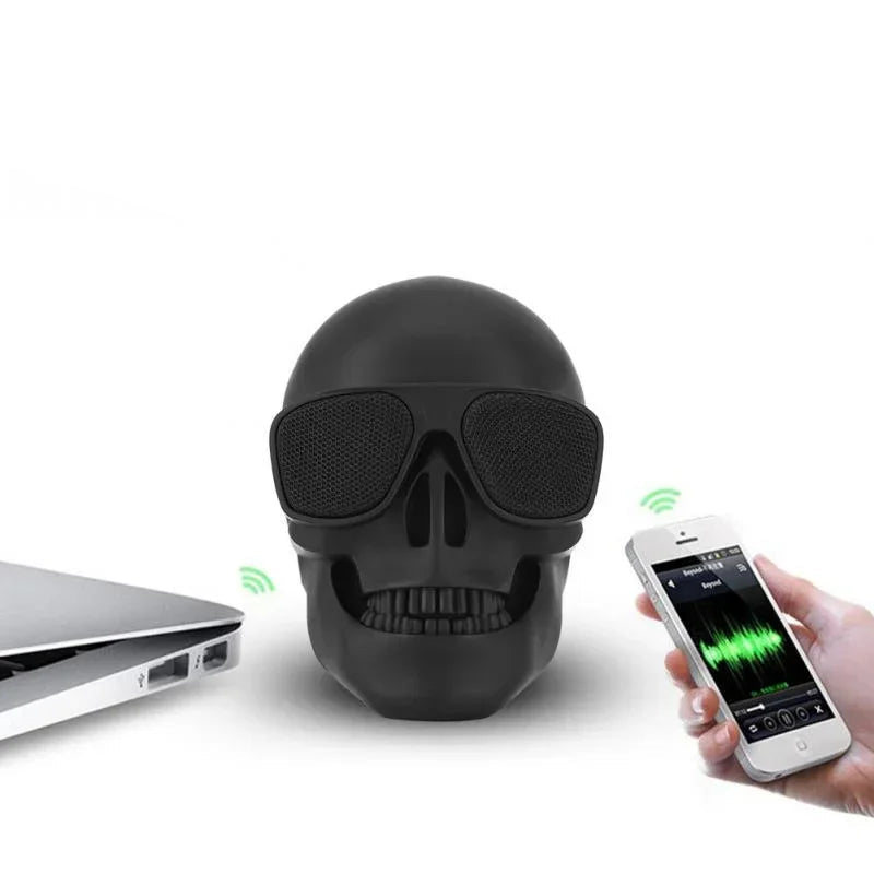 Skull Bluetooth Speaker - Portable Wireless Mini Speaker with Enhanced Bass
