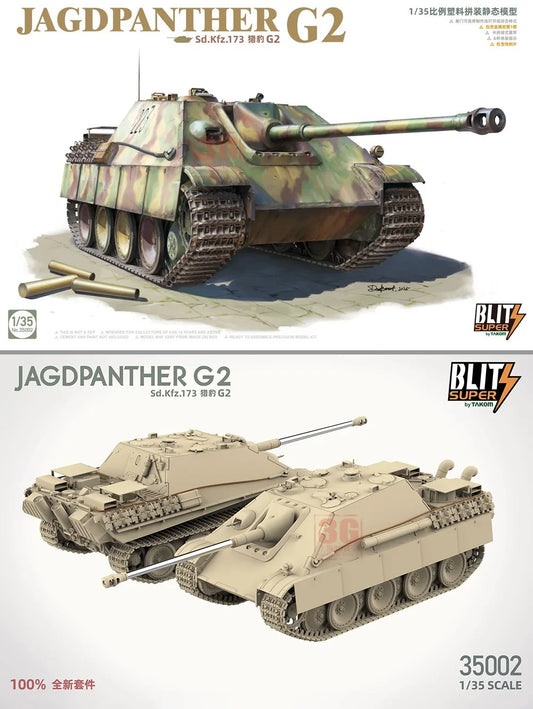 TAKOM Assembled Tank Model Kit 35002 Blitz Super Sd. Kfz.173 Jagdpanther G2 1/35, for military model assembly gift collection