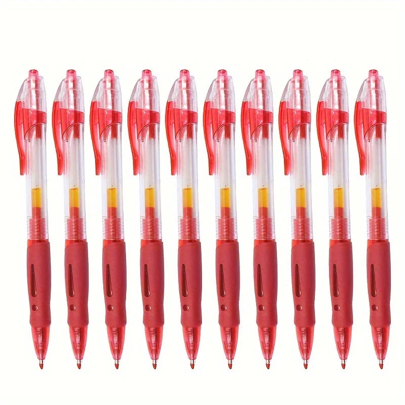 0.5mm Retractable Gel Pens Refill Set Black Red Blue Ink Ballpoint for Business Signature Writing Office Accessories School