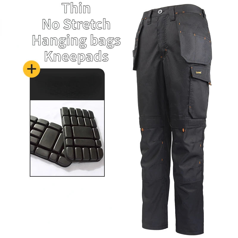 Summer Thin Cargo Pants Men's Multi-pocket Tear Resistance Stretch Trousers Outdoor Site Working Wear-resistant Pants Workwear