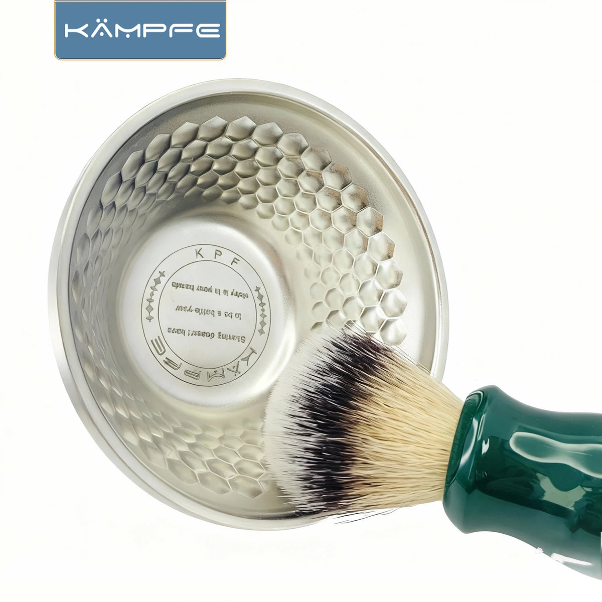 KAMPFE Stainless Steel Shaving Bowl Dual-Use Grooming Bowl for Home & Travel Cleaning Face Shaving Bowl  gifts for men New
