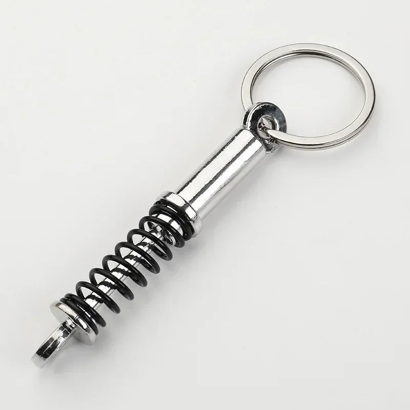 Automotive Gear Head Keychain - Speed Gearbox Keyring with Turbo Hub & Brake Disc Design