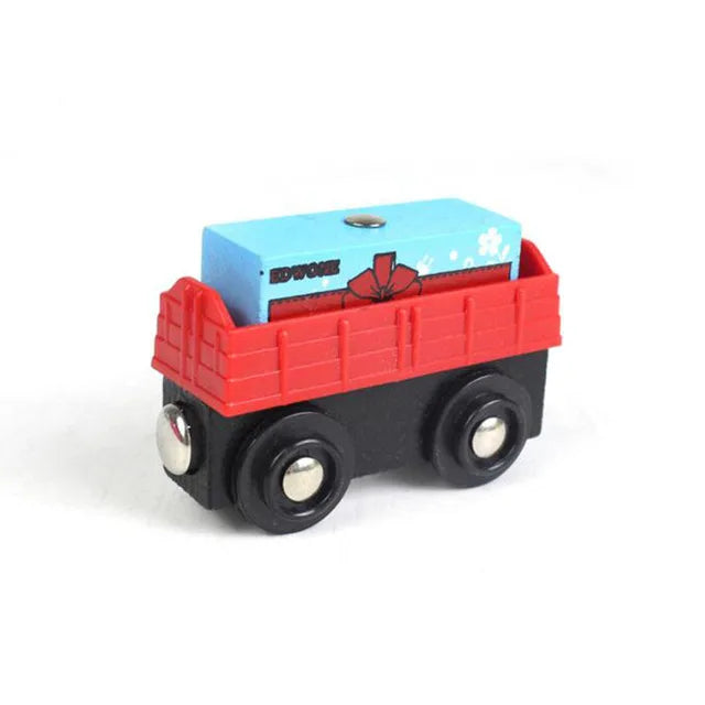 Wooden Magnetic Trolley Wood Track Accessories Car Train Track Scene Airplane Truck Wooden Tracks Educational Toys Children Gift