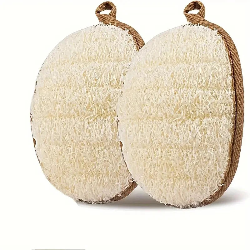Shower Brush Cleaner Pad Exfoliator Shower Puff Body Skin Care Tool Natural Loofah Body Scrubber Bath Exfoliating Sponge Soft