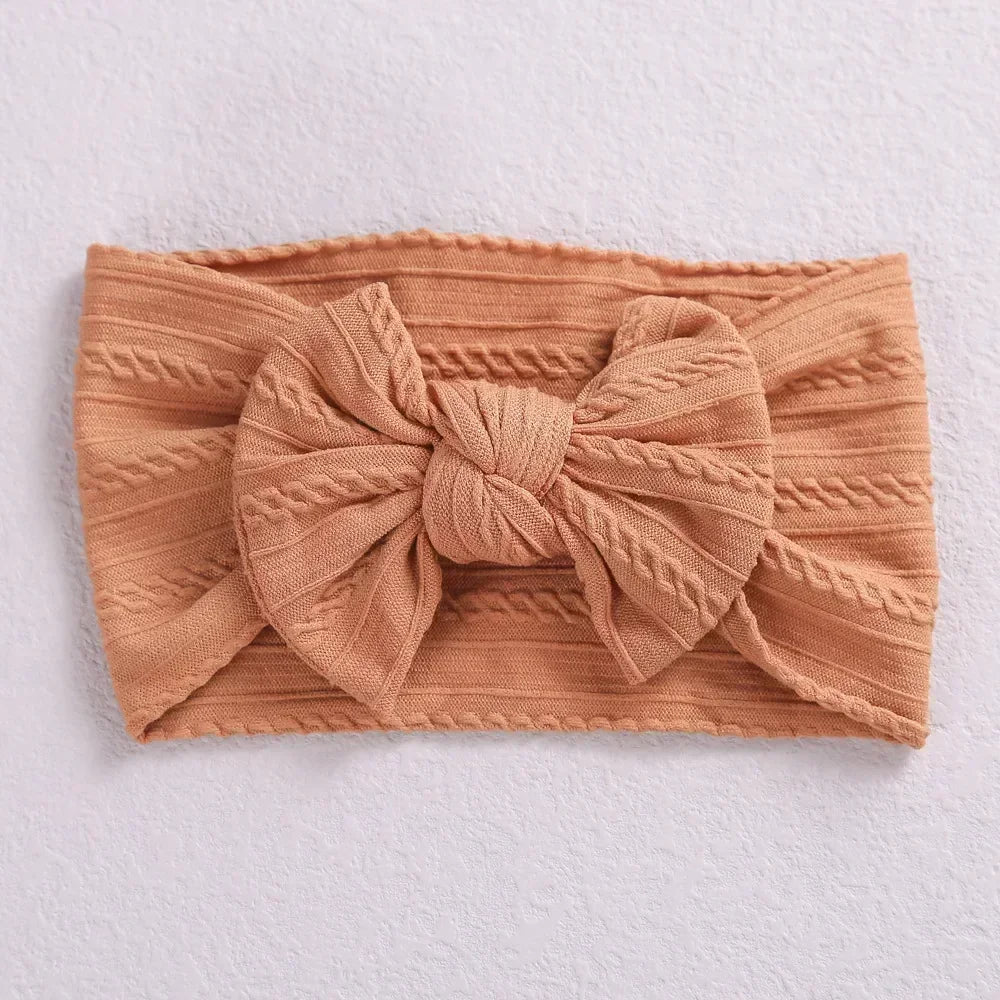 Premium Elastic Bow Headband - Soft Nylon Baby Girl Hair Accessory