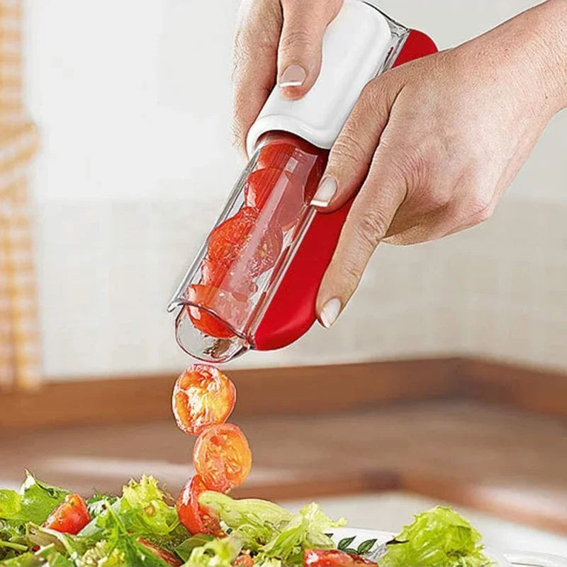 Tomato and Grape Slicer - Manual Cherry Tomato Cutter for Salads