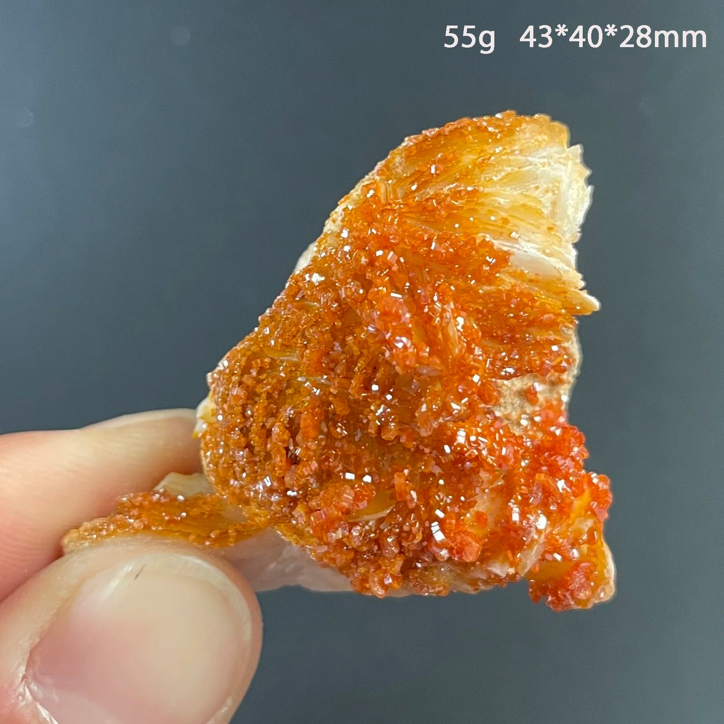 Natural Stone Vanadinite Crystal Mineral Specimen Quartz Cluster Raw Rock Decoration Rough Polished Healing