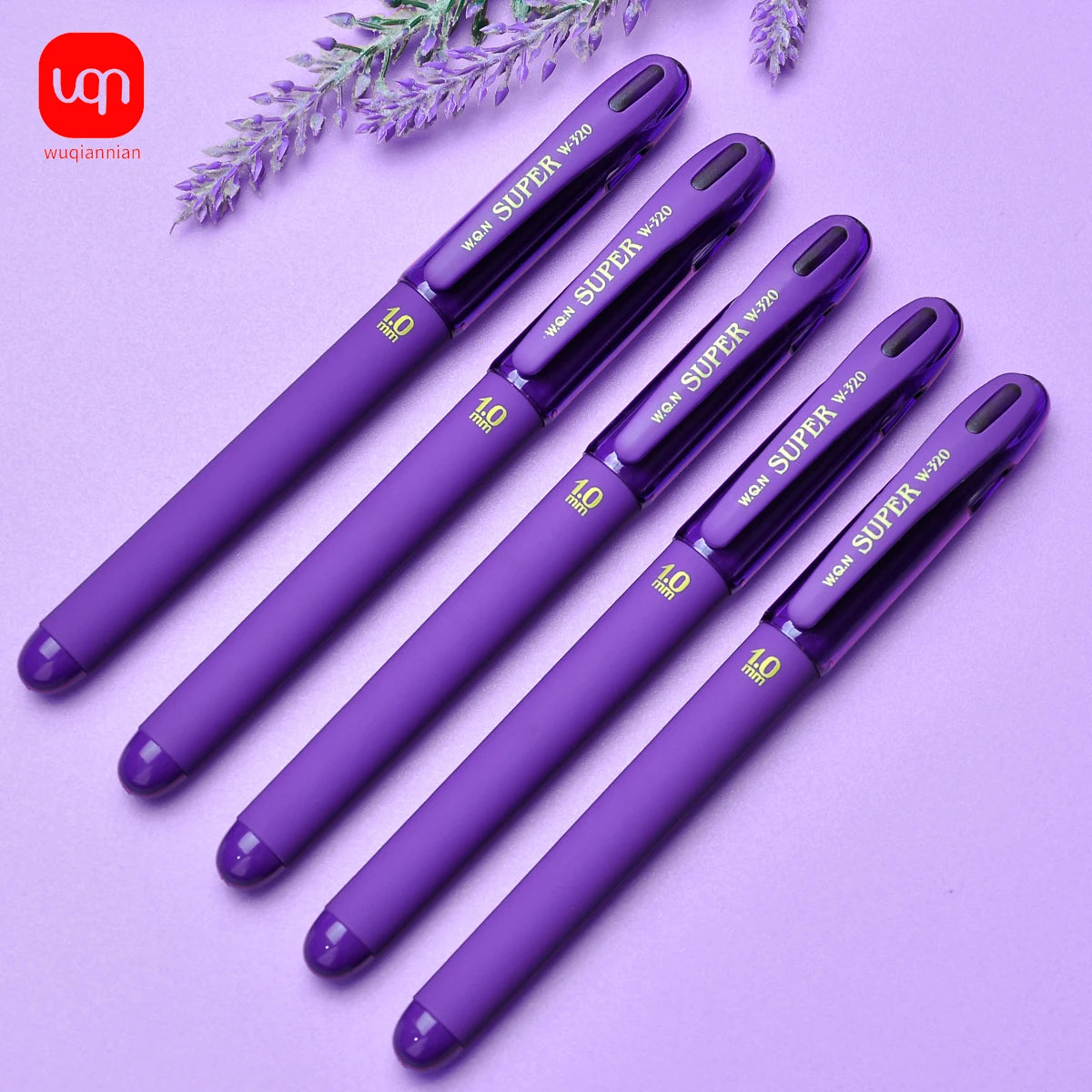 3pcs Purple Ink Gel Pens,1.0mm,Large Capacity Refill,Office Supplies Back to School Stationery,Student Pen Writing Tools