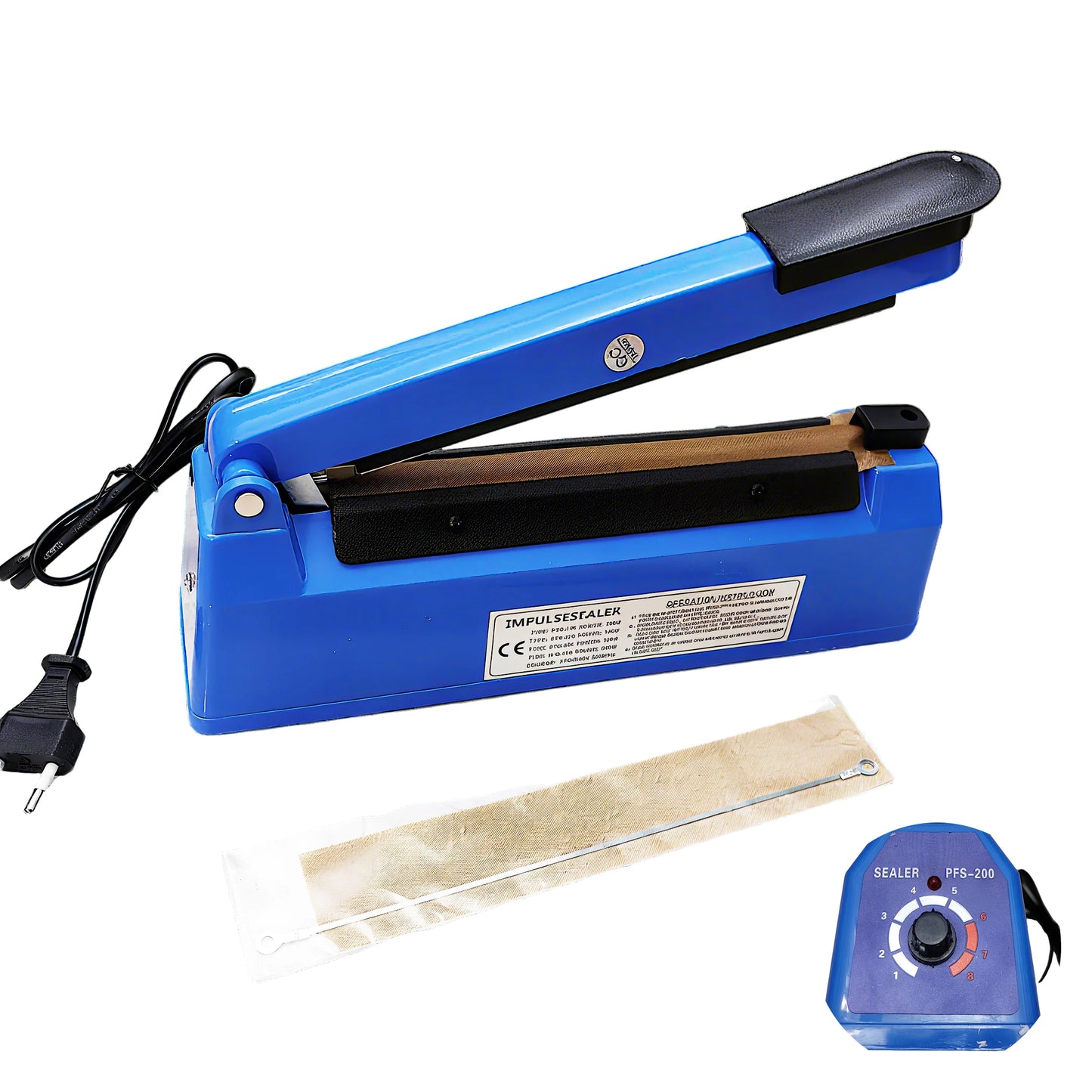 F300 30cm Manual Impulse Sealer Heat Plastic Bag Sealing Machine 300mm Manual Heat Seal Machine Household Pouch Aluminum