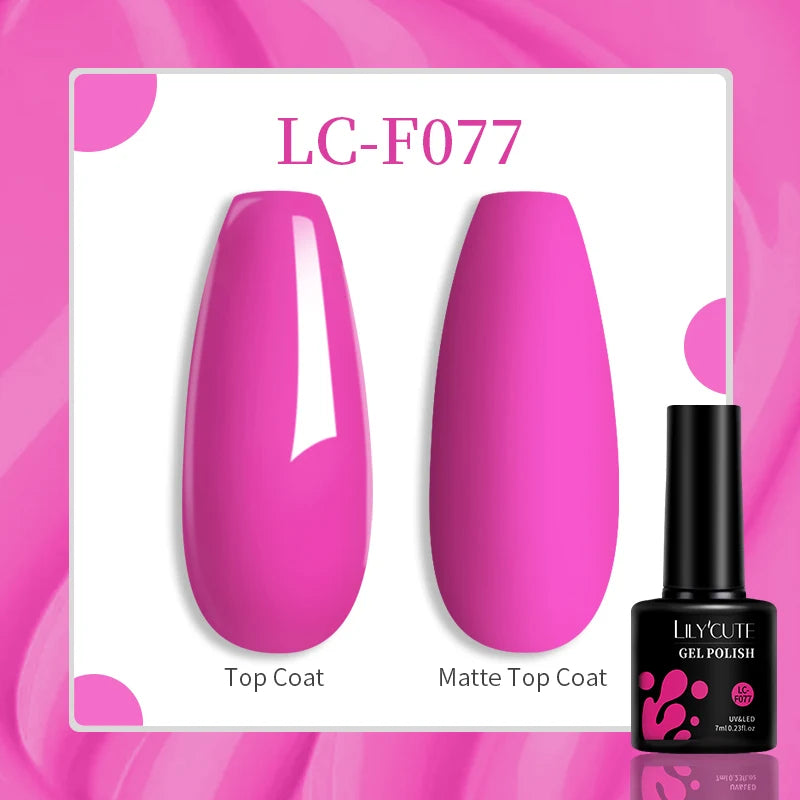 LILYCUTE Professional Gel Nail Polish - 7ml Long-Lasting UV/LED Nail Varnish