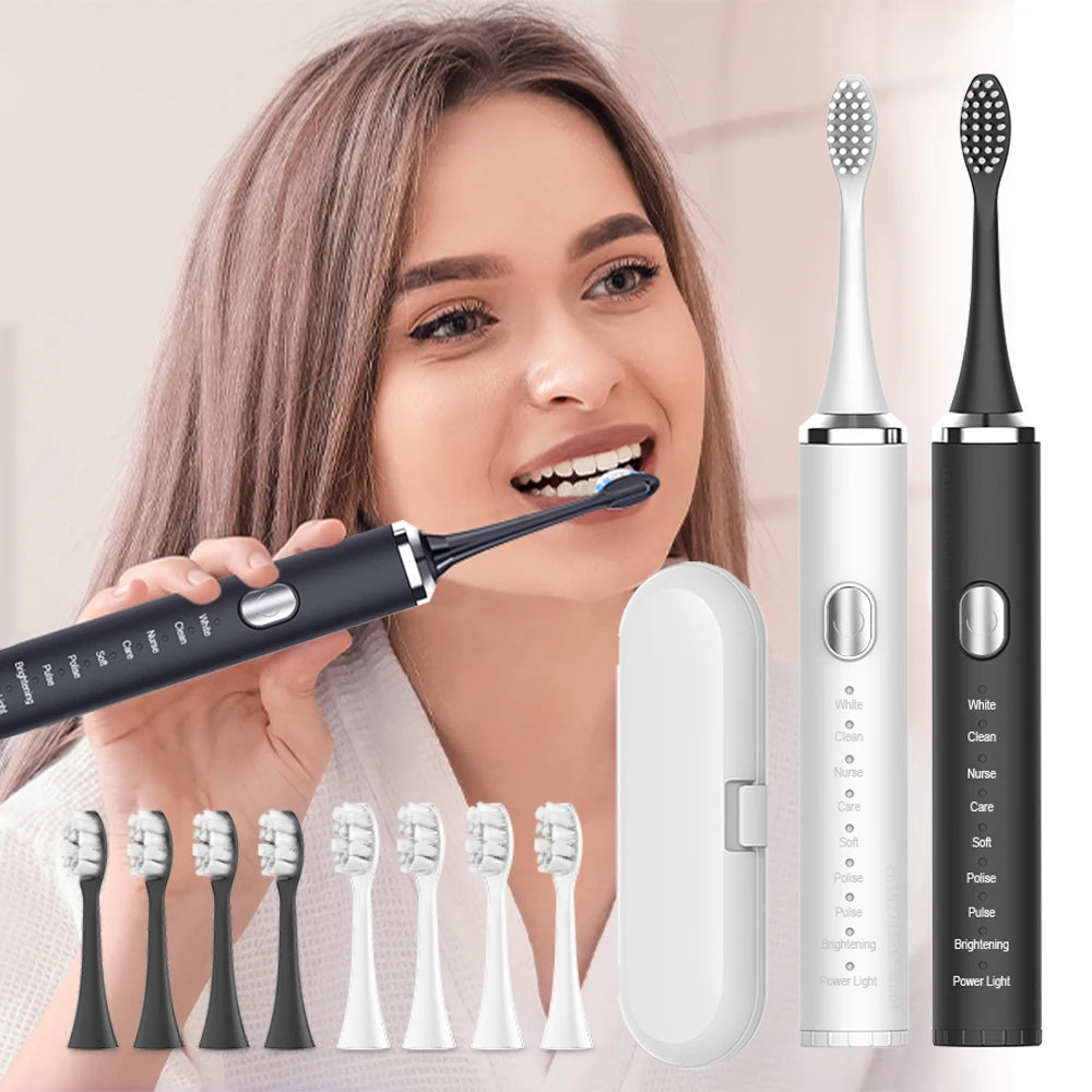 Sonic Electric Toothbrush - USB Rechargeable with Whitening Technology