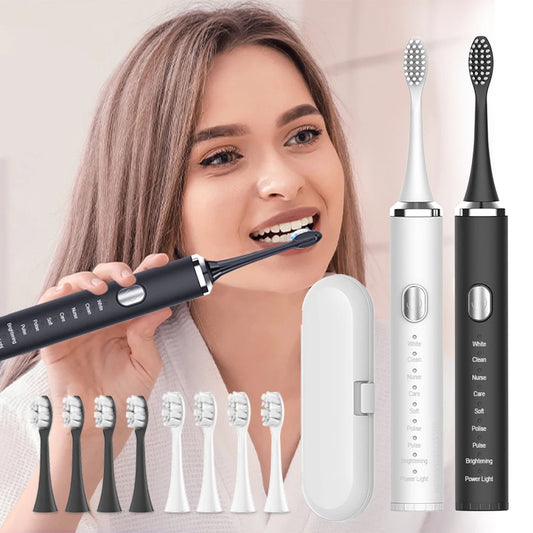 Sonic Electric Toothbrush - USB Rechargeable with Whitening Technology