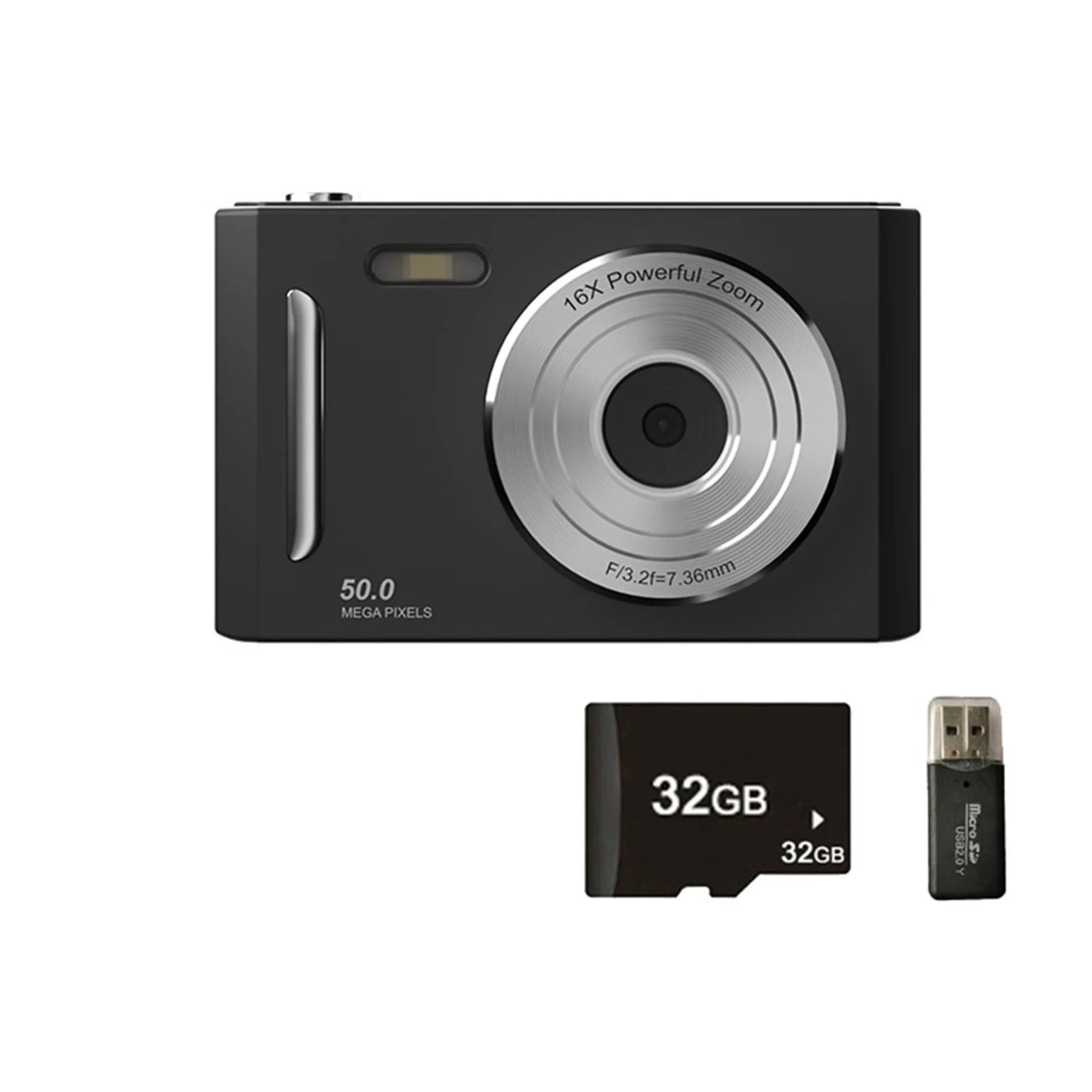 4K Digital Camera Dual Camera Flash 50 Million Hd Pixel Pixel Retro Ccd Portable Card Entry-level Camera Auto Focus