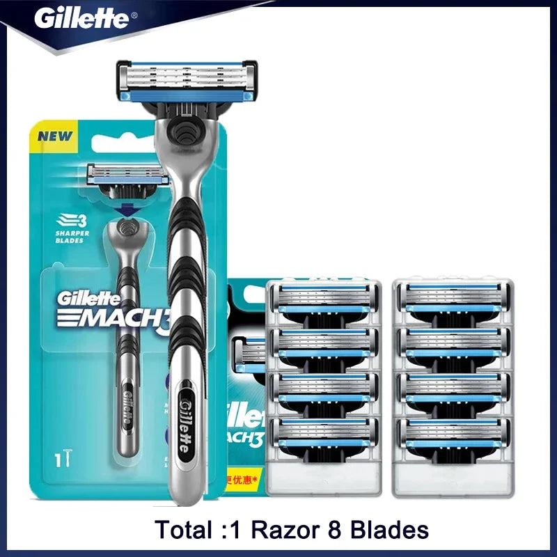 Genuine Gillette Mach 3 Manual Shaver For Men 3-Layers Blades Men's Razor Beard Shaving Hair Removal MACH 3 Shaver Razor
