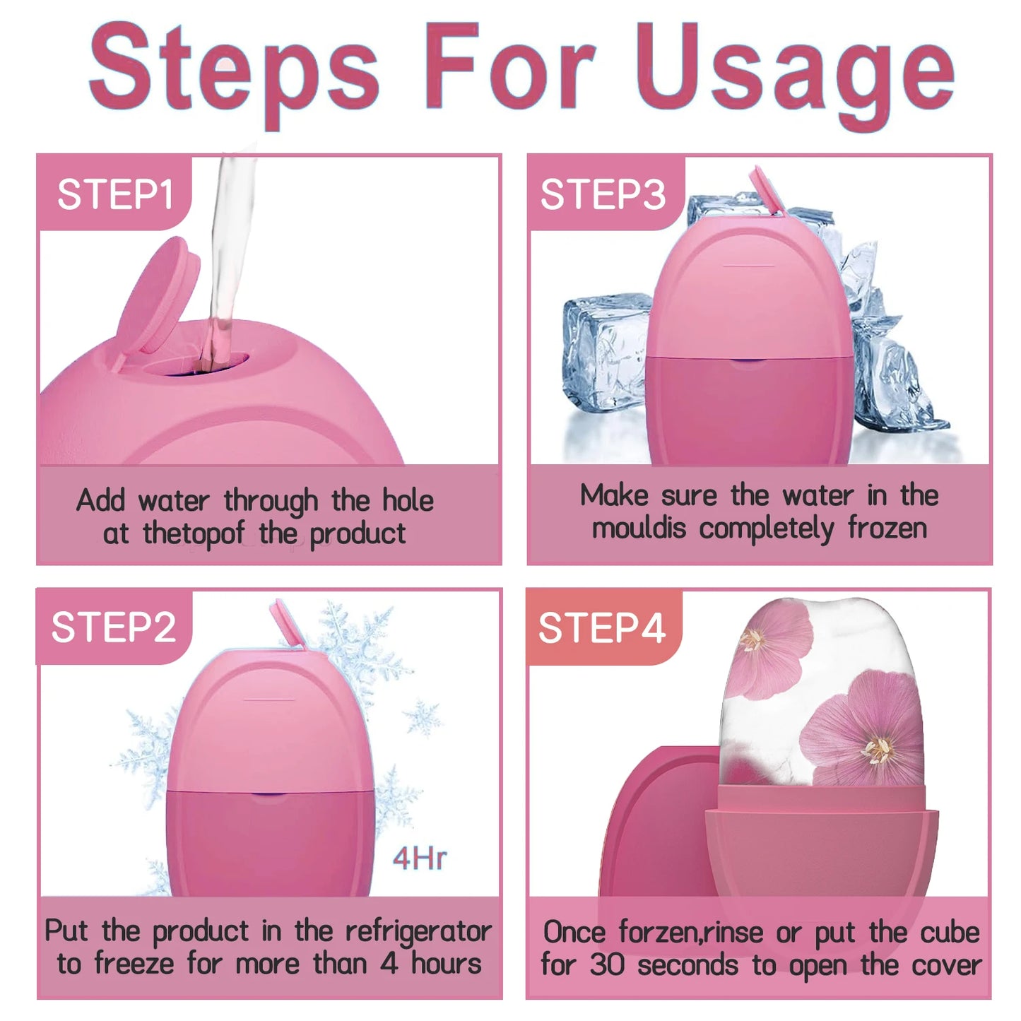 Facial Ice Roller - Cooling Face Massager for Skin Care & Beauty